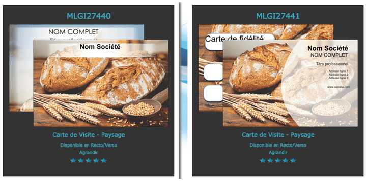 exemple carte de visite boulangerie