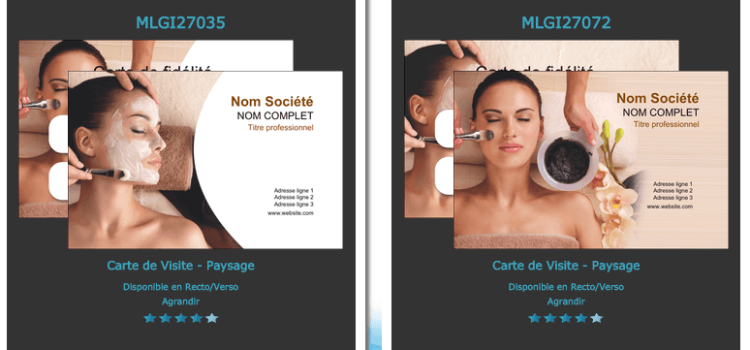 Aide, modèle et exemple Carte de visite massages et bien être